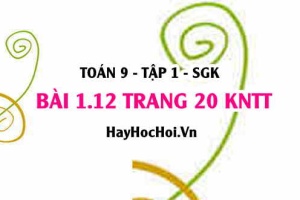 Bài 1.12 trang 20 Toán 9 tập 1 Kết nối tri thức SGK